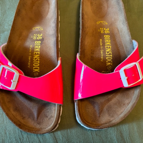 Birkenstock Women’s Vegan Madrid Neon Pink - Picture 5 of 9